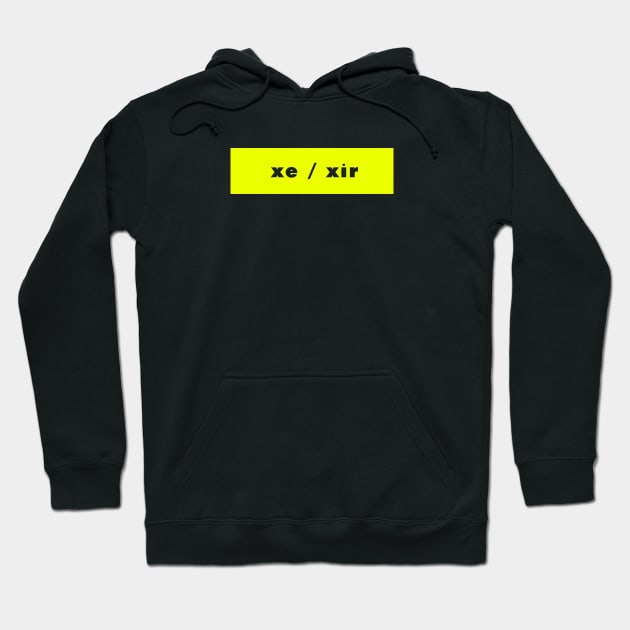 xe / xir - neon Hoodie by banditotees